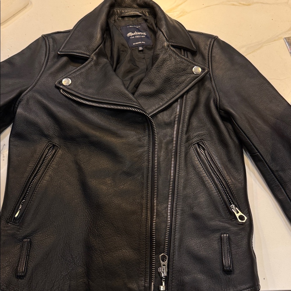 Madewell Black Leather Moto Jacket